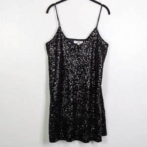 JACK by BB Dakota Sequin Black Mini Dress Size M